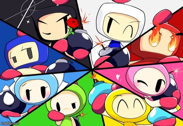 Bomberman colors (Art by MRN) | made w/ Imgflip meme maker