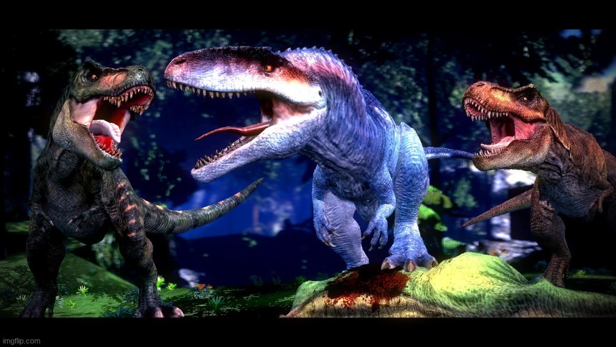 The Rex family vs TLW Giga (Gmod poster by TREX096) | made w/ Imgflip meme maker