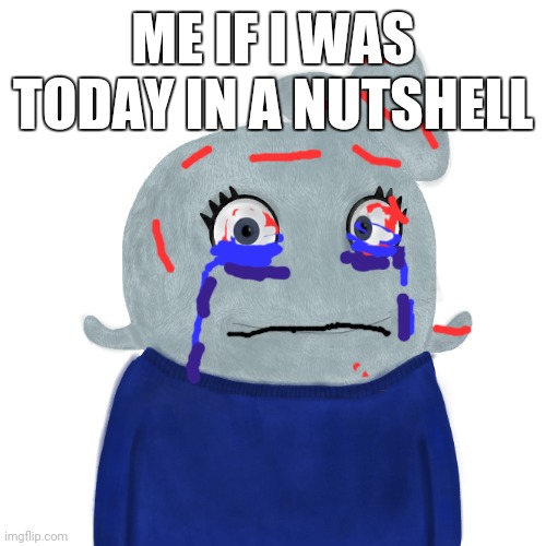 Film Cooper, the comments, and just a bad day | ME IF I WAS TODAY IN A NUTSHELL | image tagged in blueworld twitter | made w/ Imgflip meme maker