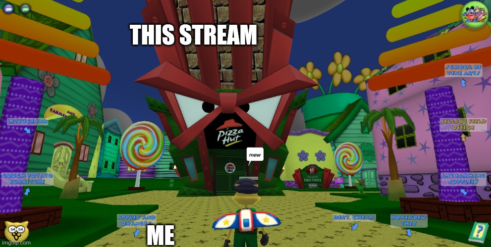 pizza hut | THIS STREAM; ME | image tagged in pizza hut | made w/ Imgflip meme maker