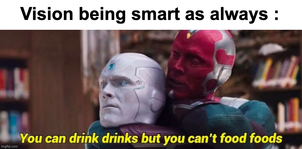 Vision being smart as always : | made w/ Imgflip meme maker