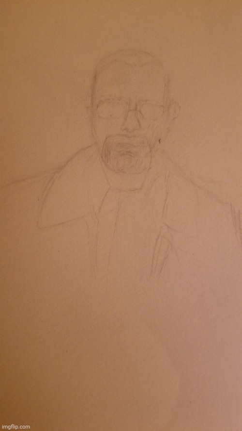 I did an art :D | image tagged in walter white,first time,drawing | made w/ Imgflip meme maker