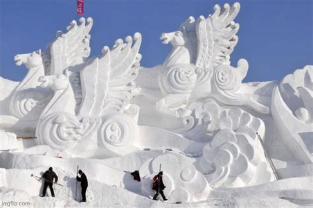 Snow scuptures | image tagged in awesome,pictures,snow,sculpture | made w/ Imgflip meme maker