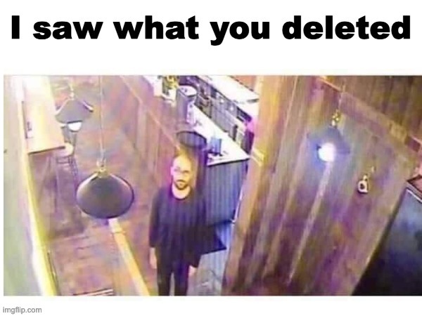 I saw what you deleted | image tagged in i saw what you deleted | made w/ Imgflip meme maker