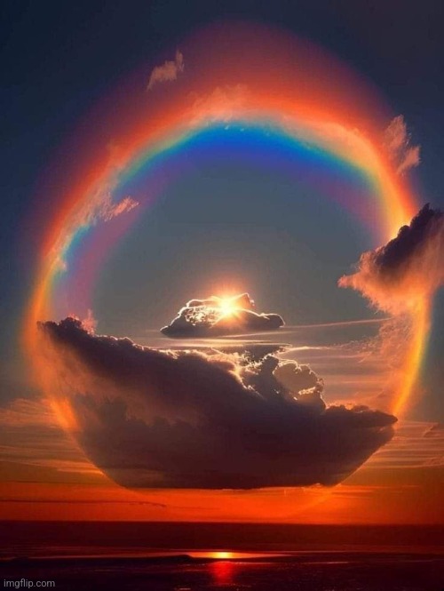 Rainbow Sunset | image tagged in rainbows,sunset,awesome,photography,beautiful nature | made w/ Imgflip meme maker