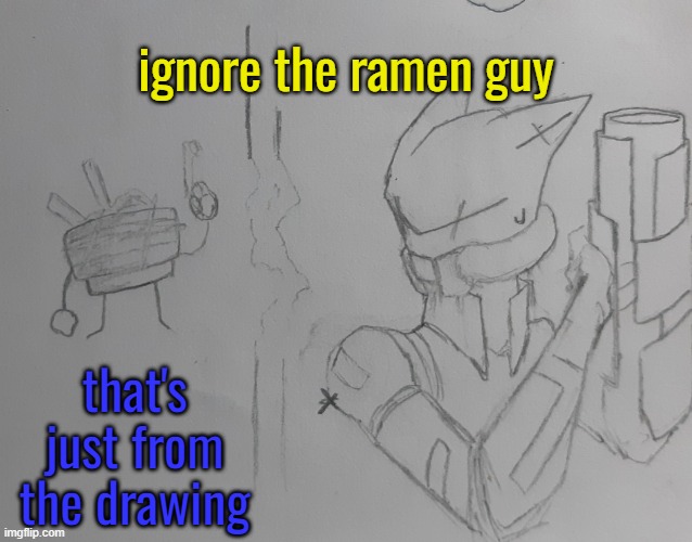 Classic crusher | ignore the ramen guy that's just from the drawing | image tagged in classic crusher | made w/ Imgflip meme maker