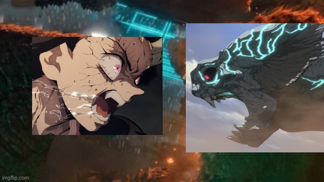 Nezuko Vs Kaiju Boy (Round 3) | image tagged in anime | made w/ Imgflip meme maker