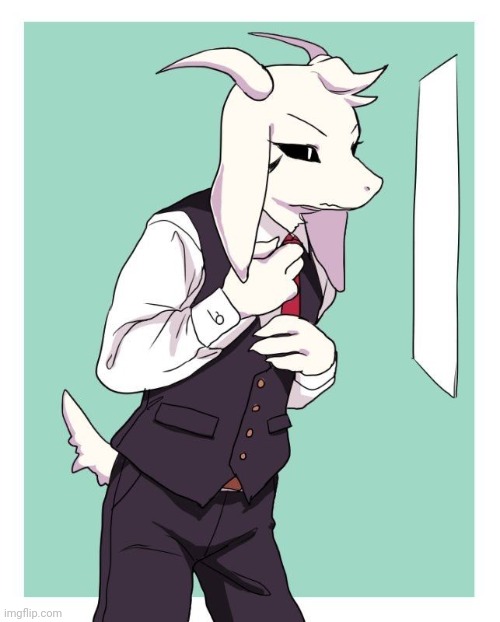 Asriel in a suit | image tagged in asriel in a suit | made w/ Imgflip meme maker