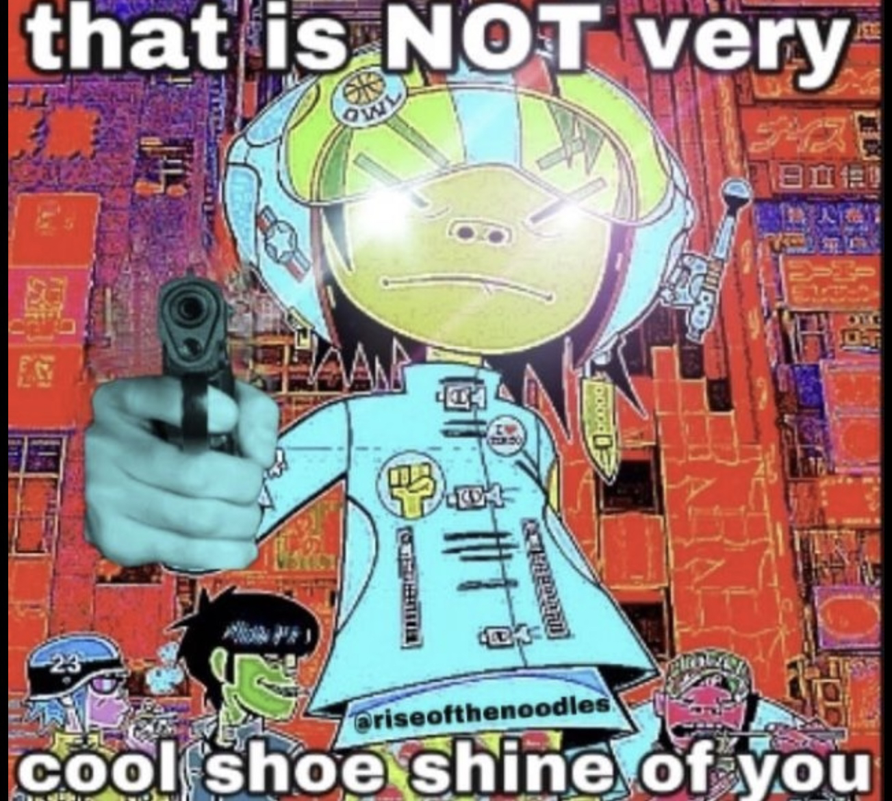 Uncool shoeshine Blank Meme Template