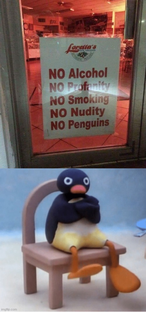 Honestly, if a penguin walked in to a place I worked at, I would love it | image tagged in angry penguin,memes,funny | made w/ Imgflip meme maker