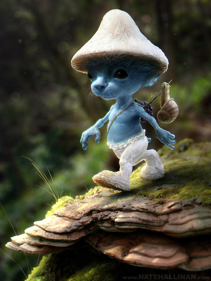 High Quality Blue Smurf cat Blank Meme Template