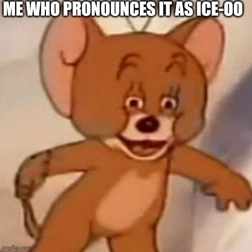 Polish Jerry | ME WHO PRONOUNCES IT AS ICE-OO | image tagged in polish jerry | made w/ Imgflip meme maker