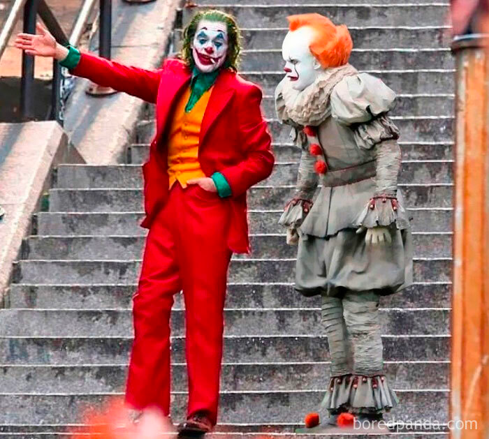 clown showing clown Blank Meme Template