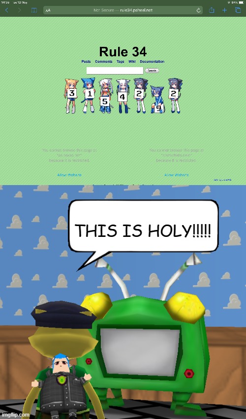 THIS IS HOLY!!!!! | image tagged in rule 34 | made w/ Imgflip meme maker