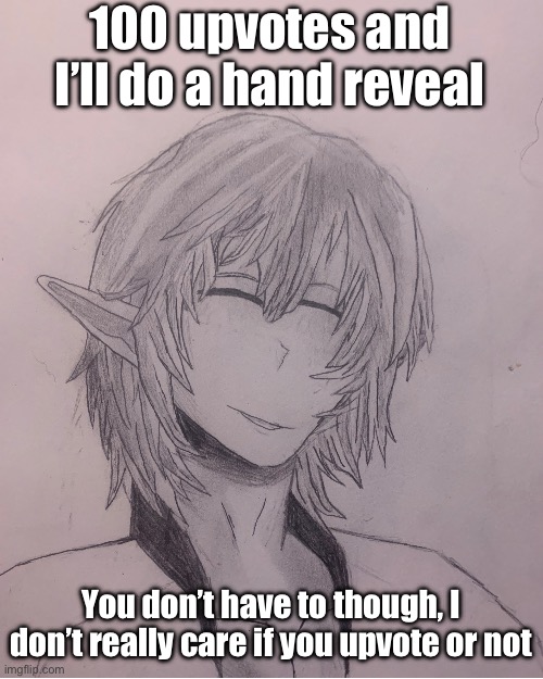Hand reveal? | 100 upvotes and I’ll do a hand reveal; You don’t have to though, I don’t really care if you upvote or not | image tagged in memes | made w/ Imgflip meme maker