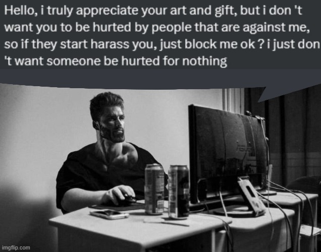 image tagged in gigachad on the computer | made w/ Imgflip meme maker