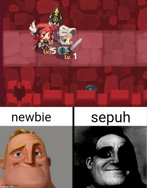 Guardian tales | sepuh; newbie | image tagged in people who don't know vs people who know | made w/ Imgflip meme maker