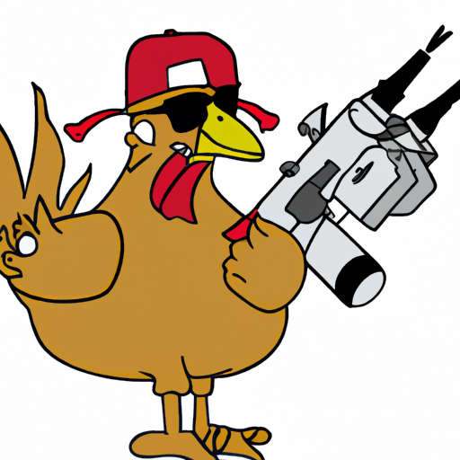 High Quality chicken with a gun Blank Meme Template