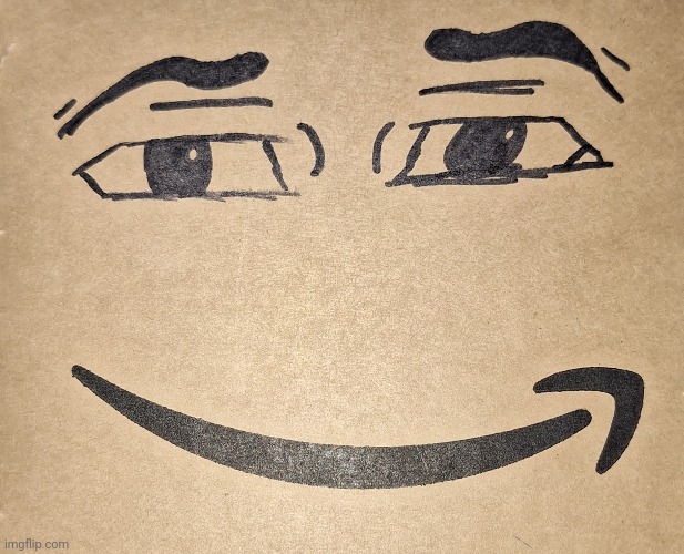 Amazon new logo | image tagged in amazon,roblox,goofy ahh | made w/ Imgflip meme maker