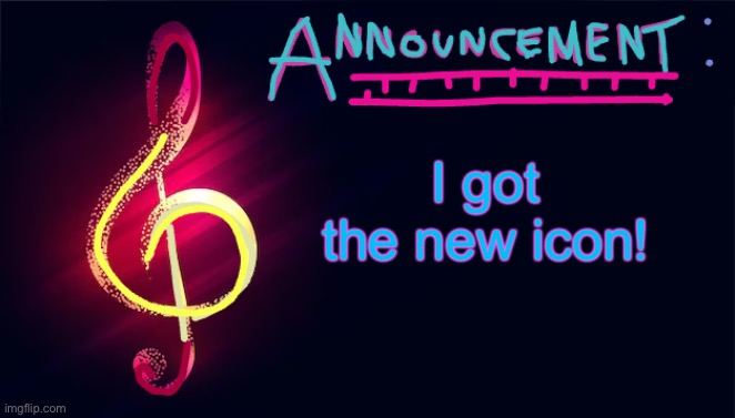 I got the new icon! | image tagged in cgoodban announcement template | made w/ Imgflip meme maker