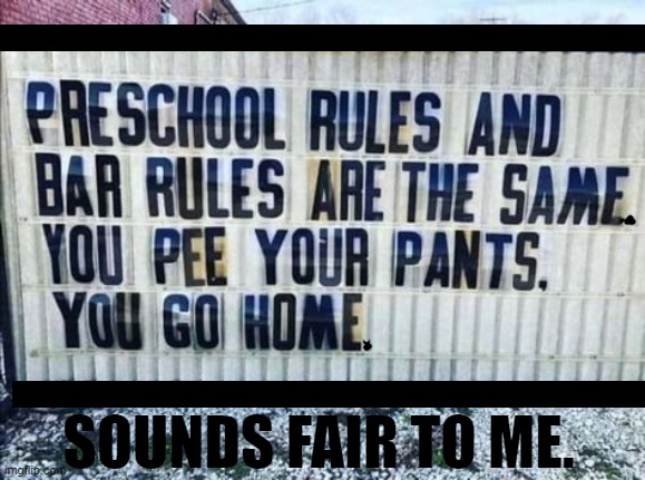 The Rules | SOUNDS FAIR TO ME. | image tagged in fun,follow the rules,signs,funny signs,same rules,lol | made w/ Imgflip meme maker