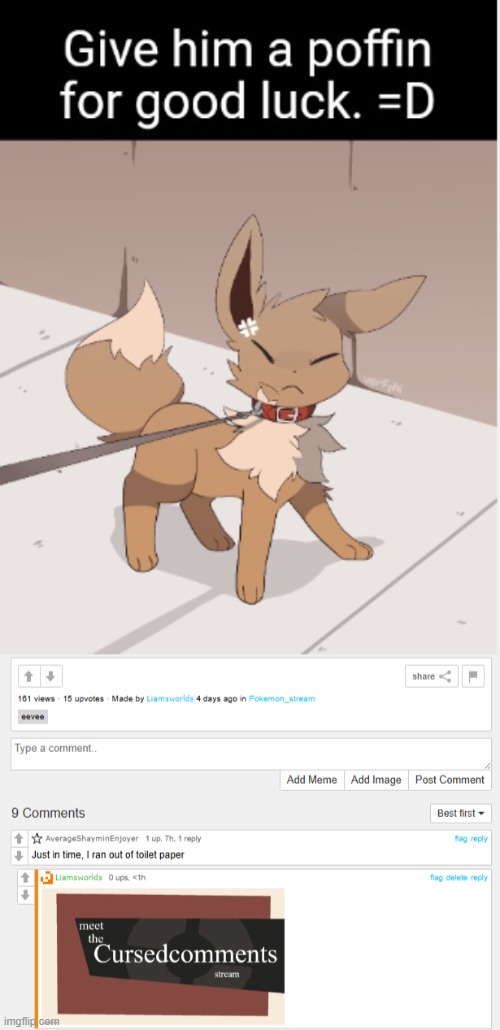 ? | image tagged in cursed,eevee,pokemon | made w/ Imgflip meme maker