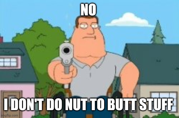 I'm sorry Peter but you said the "N" word | NO I DON'T DO NUT TO BUTT STUFF | image tagged in i'm sorry peter but you said the n word | made w/ Imgflip meme maker
