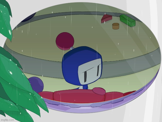 Raining outside (Art by MRN) | made w/ Imgflip meme maker