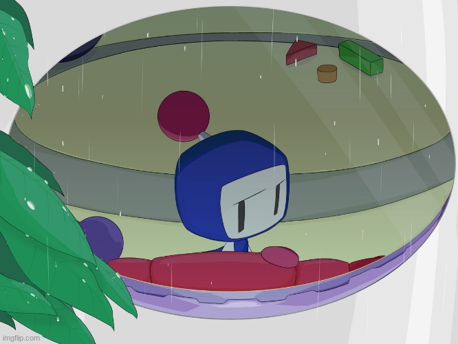 Raining outside (Art by MRN) | made w/ Imgflip meme maker