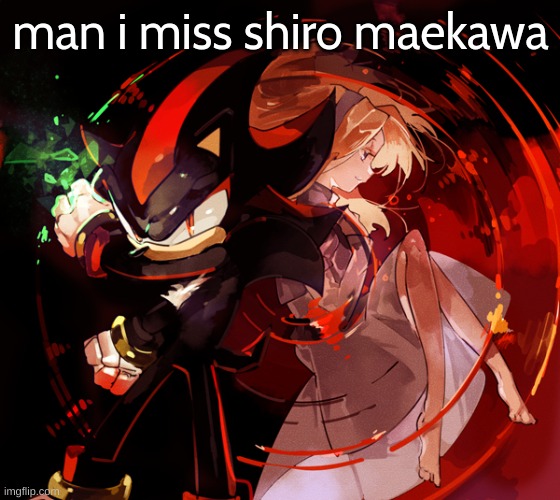 edgy shadow and maria stuff kinda | man i miss shiro maekawa | image tagged in edgy shadow and maria stuff kinda | made w/ Imgflip meme maker