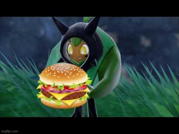 Hamburger | image tagged in hamburger,pokemon,ogerpon | made w/ Imgflip meme maker