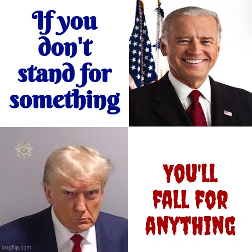Facts And Irrefutable Evidence | If you don't stand for something; You'll fall for anything | image tagged in memes,brainwashing,mentally unstable,scumbag trump,lock him up,trump lies | made w/ Imgflip meme maker