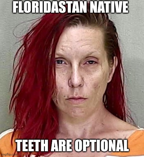 FloridaStan | FLORIDASTAN NATIVE; TEETH ARE OPTIONAL | image tagged in rode hard,floridastan | made w/ Imgflip meme maker