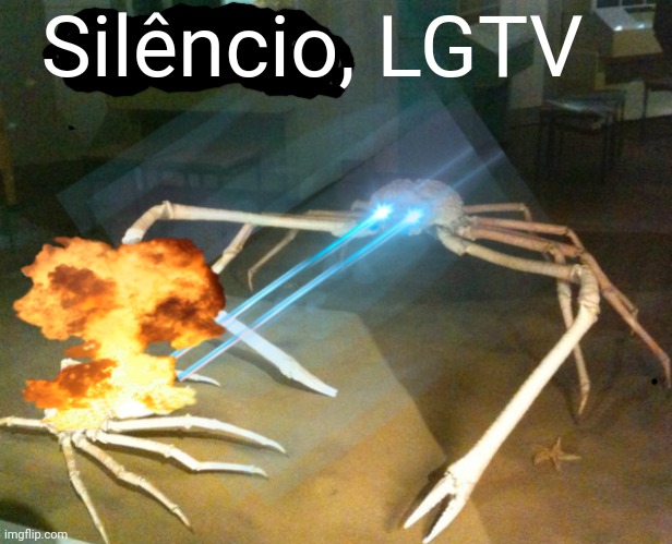 Lgtv | Silêncio, LGTV | image tagged in silence crab | made w/ Imgflip meme maker