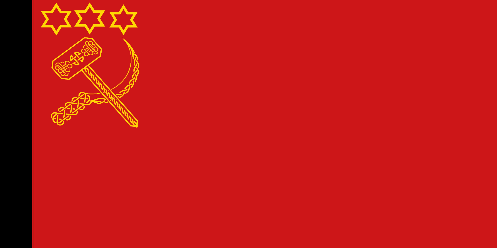 High Quality Flag of the APLA (Aesir People's Liberation Army) Blank Meme Template