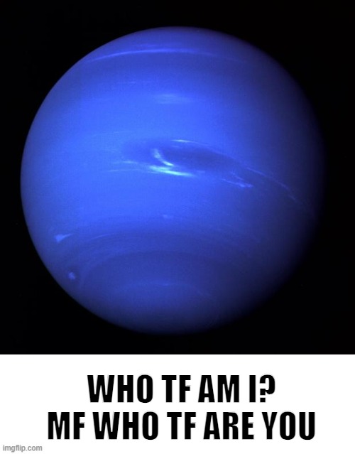 WHO TF AM I? MF WHO TF ARE YOU | image tagged in uranus,blank rectangle | made w/ Imgflip meme maker