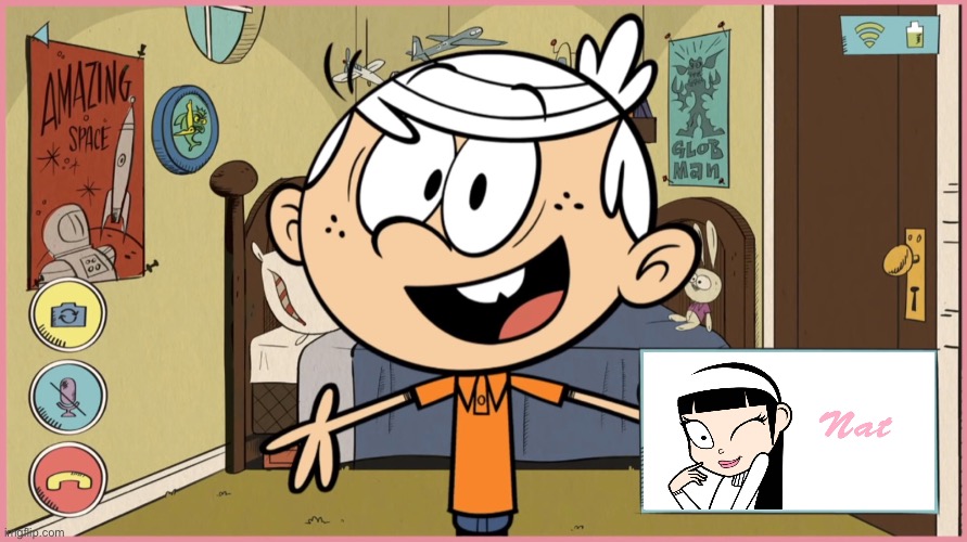 Nat has a video chat with Lincoln Loud | image tagged in lincoln loud,the loud house,cute girl,beautiful girl,pretty girl,romantic | made w/ Imgflip meme maker