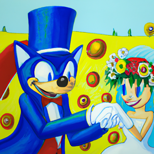 High Quality mario marrying sonic Blank Meme Template