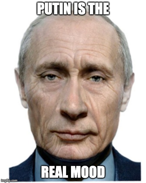 Putin is a Real Mood | PUTIN IS THE; REAL MOOD | image tagged in putin,trump,vladimir putin,russo-ukrainian war | made w/ Imgflip meme maker