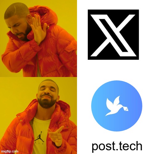 post.tech to the mooib | post.tech | image tagged in memes,drake hotline bling | made w/ Imgflip meme maker