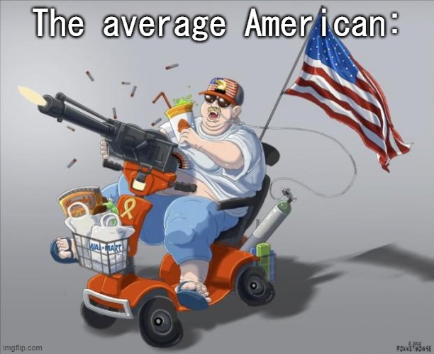 Murica | The average American: | image tagged in murica | made w/ Imgflip meme maker