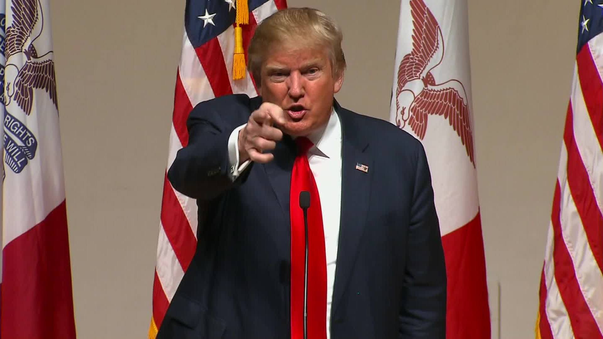 High Quality Donald Trump pointing at the crowd Blank Meme Template