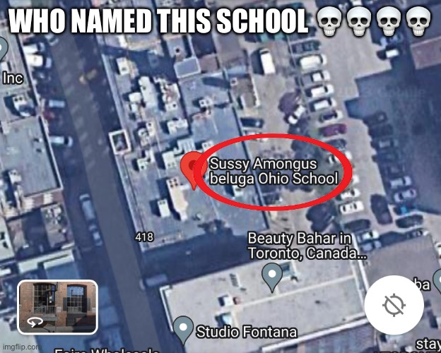 I found the place where every cringe 9 year old wants to go to | WHO NAMED THIS SCHOOL 💀💀💀💀 | image tagged in sussy,ohio,beluga,memes,funny,google maps | made w/ Imgflip meme maker