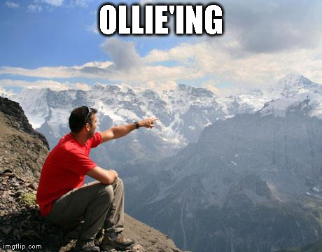 OLLIE'ING | image tagged in ollie'ing | made w/ Imgflip meme maker