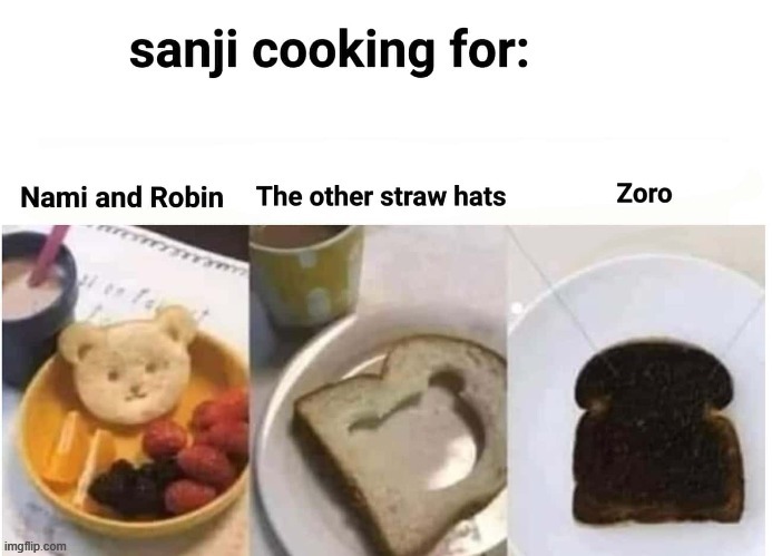 zoro: simp!  sanji: what?!  zoro: nothing perv chef. | made w/ Imgflip meme maker