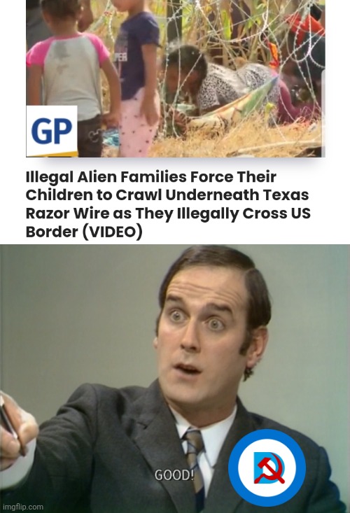 The left love it. | image tagged in illegal immigration,child,secure the border,john cleese | made w/ Imgflip meme maker