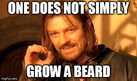 One Does Not Simply Meme | ONE DOES NOT SIMPLY GROW A BEARD | image tagged in memes,one does not simply | made w/ Imgflip meme maker