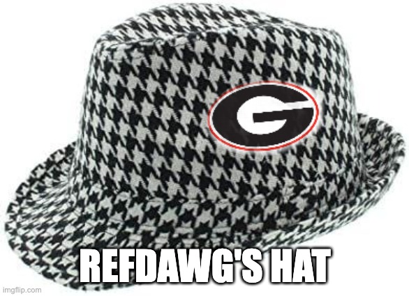 REFDAWG'S HAT | image tagged in dawgs,bama | made w/ Imgflip meme maker