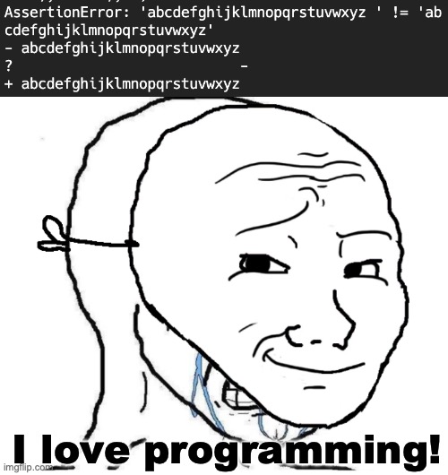 computers are wonderful | I love programming! | image tagged in wojak mask | made w/ Imgflip meme maker