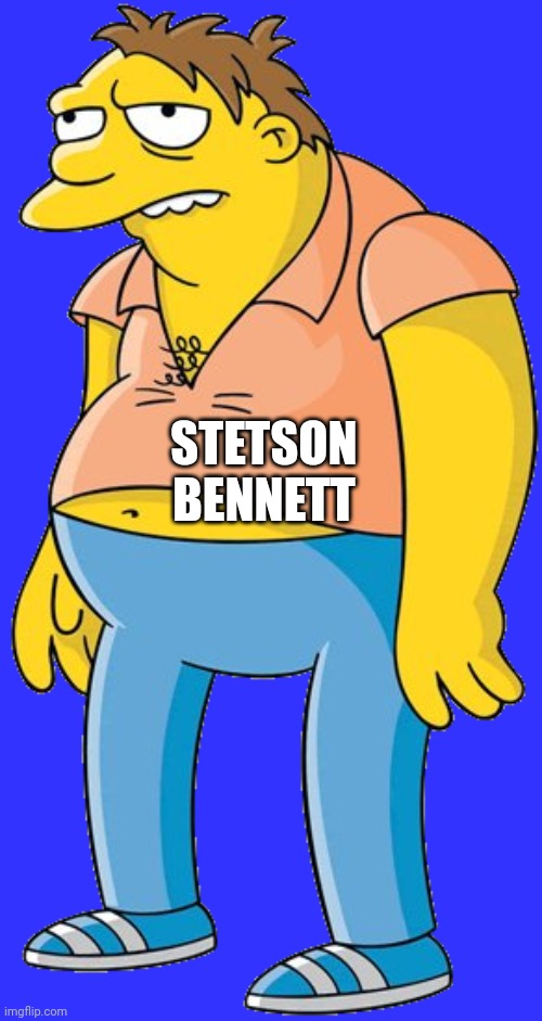 Iykyk, wishing him a speedy recovery. As a Dawgs fan I really wanna see him kick some butt | STETSON BENNETT | image tagged in barney simpsons,stetson bennett,georgia,rams,nfl,football | made w/ Imgflip meme maker